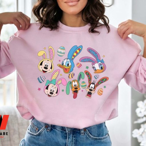 Cheap Bunny Eggs Mickey And Friend Disney Easter Sweatshirt, Easter Gifts For Teens