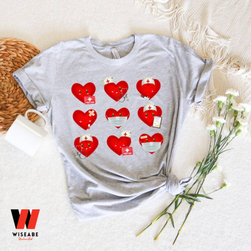 Nurse Valentines Day Heart T Shirt, Funny Valentine Gift For Girlfriend