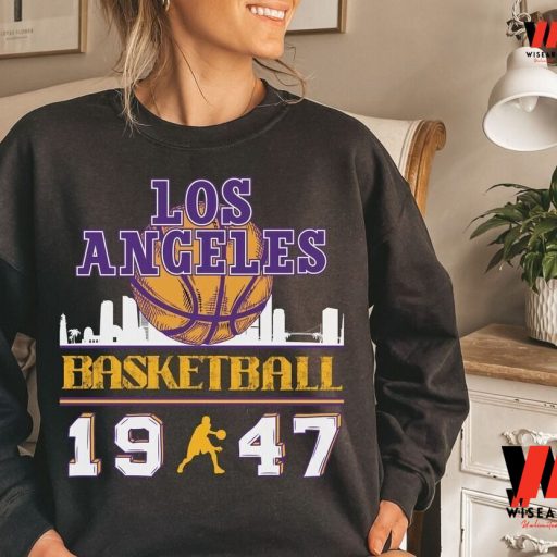 Vintage Los Angeles Basketball 1947 LA Lakers Sweatshirt, Lakers Shirts  Mens - Wiseabe Apparels