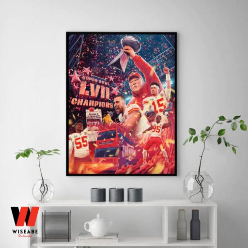 NFL Football Kansas City Chiefs Super Bowl 2023 Championship Poster