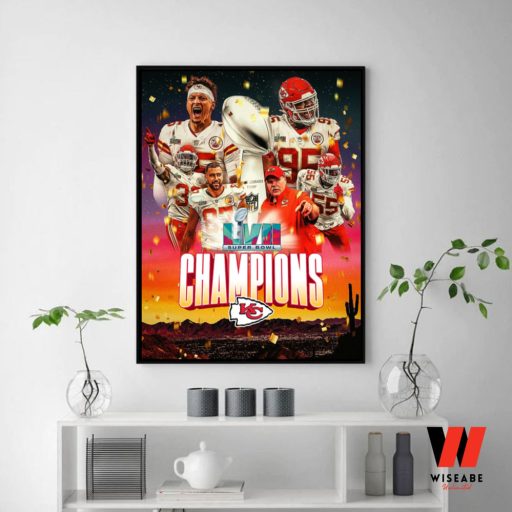 Kansas City Chiefs Super Bowl LVII 2023 Champions Poster