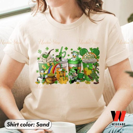 Lucky Latte Disney Mickey Mouse And Friend Happy St Patricks Day T Shirt, St Patricks Day Birthday Gifts