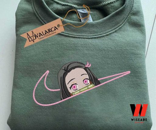 Embroidered Nike Cute Nezuko Demon Slayer Anime Shirt, Demon Slayer Merchandise