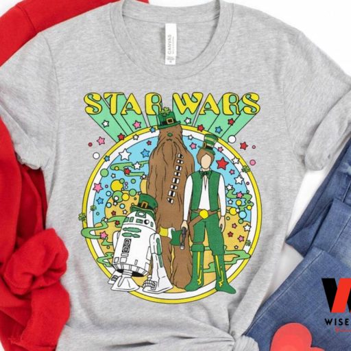 Vintage R2D2 Chewbacca Han Solo Star Wars St Patricks Day Irish Shirt, Cheap Star Wars Merchandise