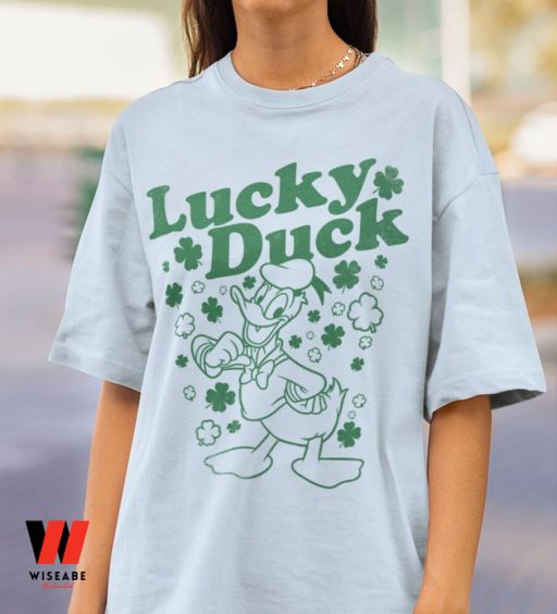 Lucky Duck Donald Irish Shamrock Disney St Patricks Day Shirt, St Patricks Day Gift