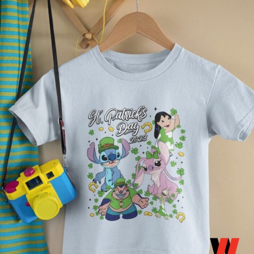 Disney Stitch Shamrock Family St Patricks Day Shirt, Unique St Patricks Day Gifts