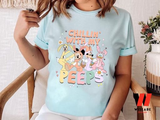 Mickey And Friends Chillin With The Peeps Disney Easter Shirt, Easter Gifts For Adults