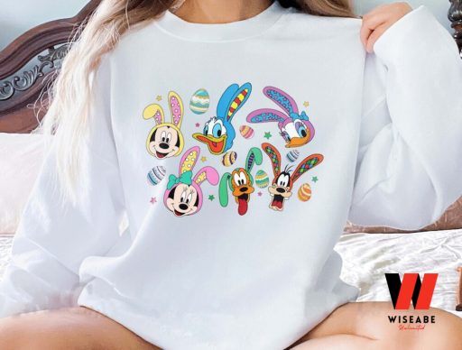 Cheap Bunny Eggs Mickey And Friend Disney Easter Sweatshirt, Easter Gifts For Teens