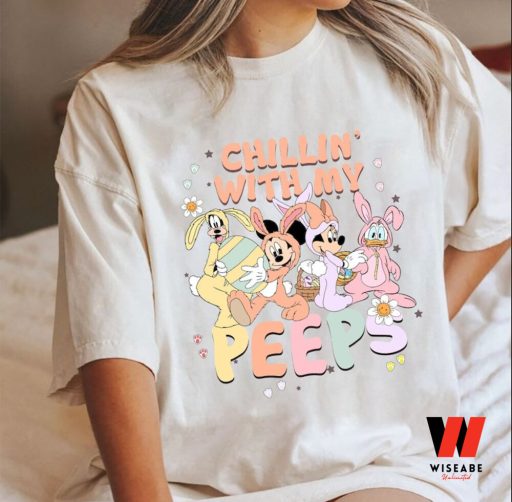 Mickey And Friends Chillin With The Peeps Disney Easter Shirt, Easter Gifts For Adults