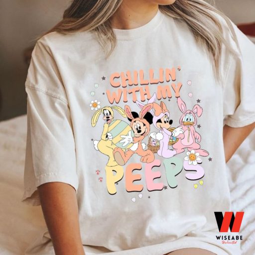 Mickey And Friends Chillin With The Peeps Disney Easter Shirt, Easter Gifts For Adults