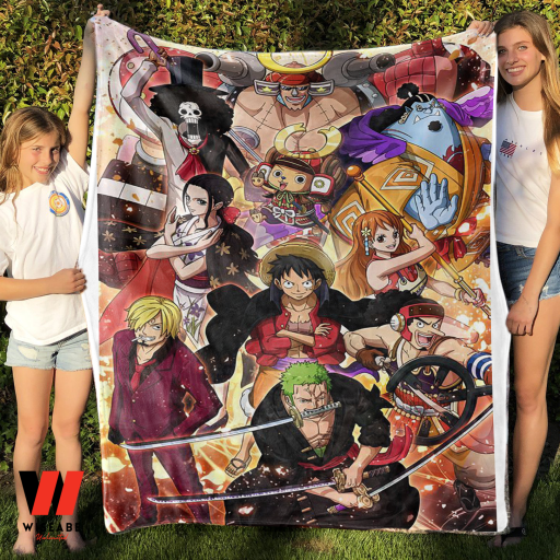 Cheap Straw Hat Pirates One Piece Anime Blanket, One Piece Merchandise