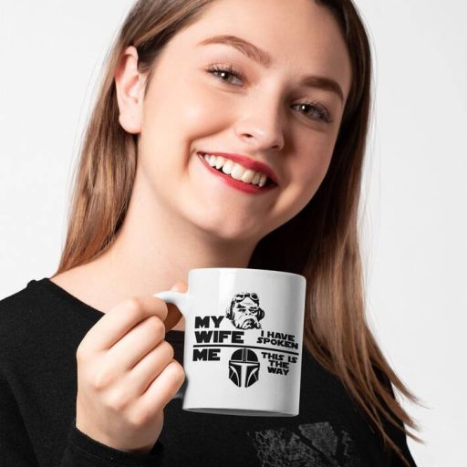 Funny My Wife And Me Difference Mandalorian Coffee Mug, Star Wars Gifts For Her