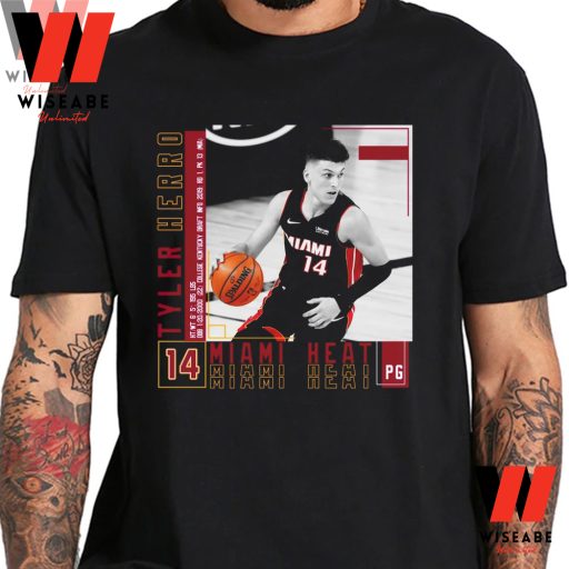 Cheap NBA Miami Heat Number 14 Tyler Herro Graphic Tee