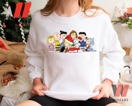 Cute Santa Hat With Snoopy And Friends Peanuts Christmas Sweatshirt