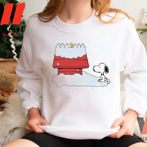 Cheap Snoopy And Woodstock On Chimney Peanuts Christmas Sweatshirt