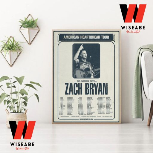 Zach Bryan American Heartbreak Tour Poster