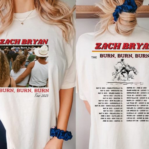 Vintage Zach Bryan Burn Burn Burn Tour 2023 Shirt