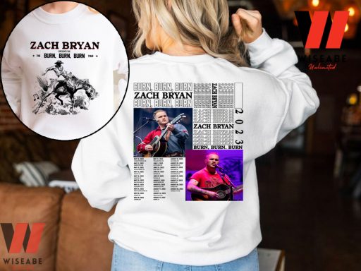 Vintage Western Music Zach Bryan Burn Burn Burn Tour 2023 SweatshirtZach Bryan