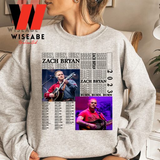 Western Music Zach Bryan Burn Burn Burn Tour Tracklist Sweatshirt