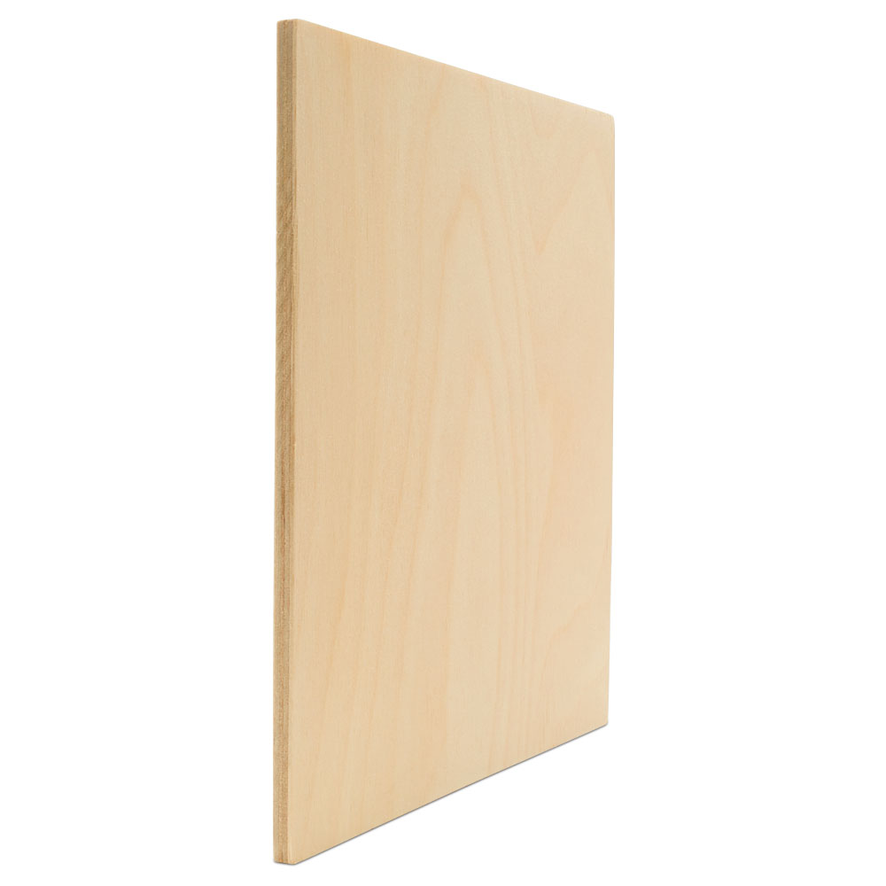 Baltic Birch Plywood, 6 mm 1/4 x 8 x 8 Inch, B/BB Grade Sheets, Woodpeckers