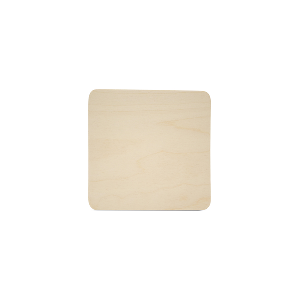 Unfinished Square Plaque 8″, Blank Wood Sign with Round Corners | Woodpeckers
