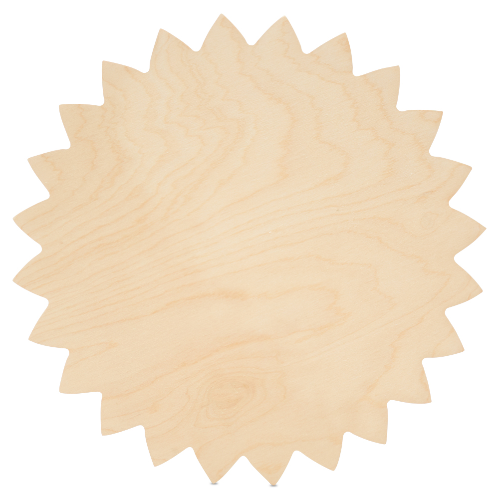 Sunflower Wood Cutout 8″x8″, Unfinished, for Autumn Decor/Crafts | Woodpeckers