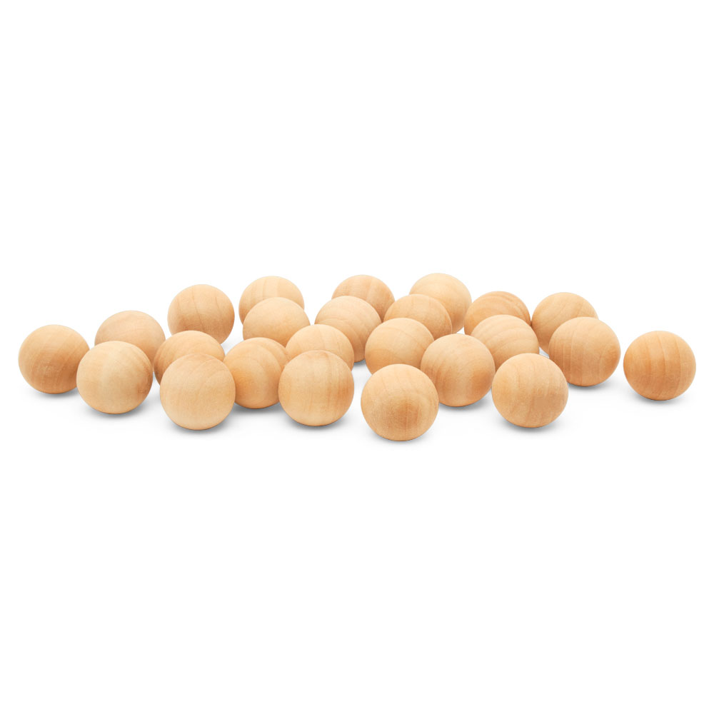 Small Wooden Balls 3/4 inch, Unfinished Round Birch Craft Balls | Woodpeckers