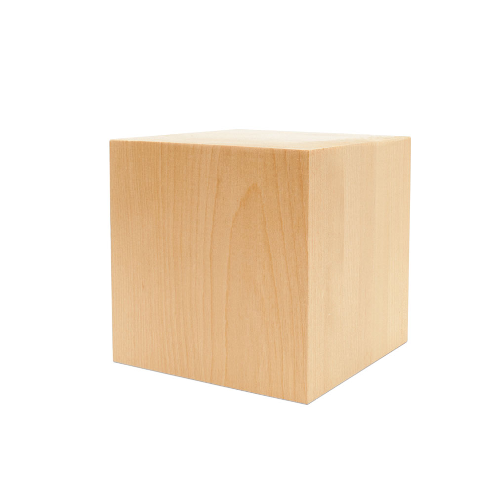 Wood Cubes 5 inch Unfinished, Small Blocks, Crafts & Décor, Woodpeckers