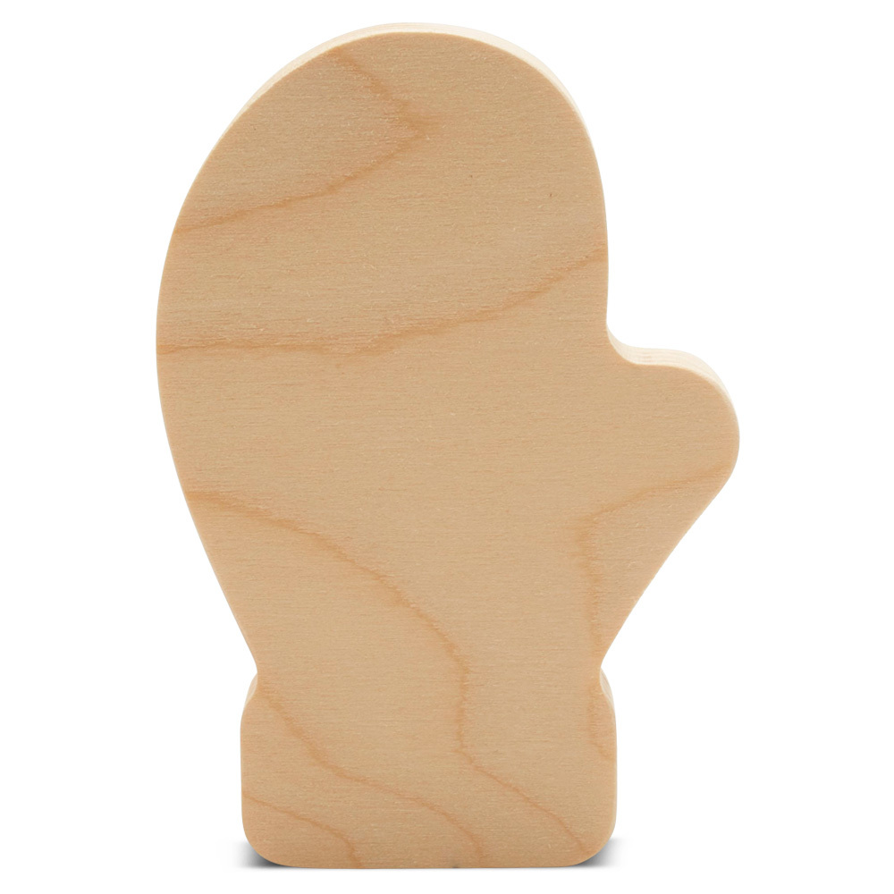 Chunky Mitten Wood Cutout 4″, Christmas Tiered Tray Decor & Craft | Woodpeckers