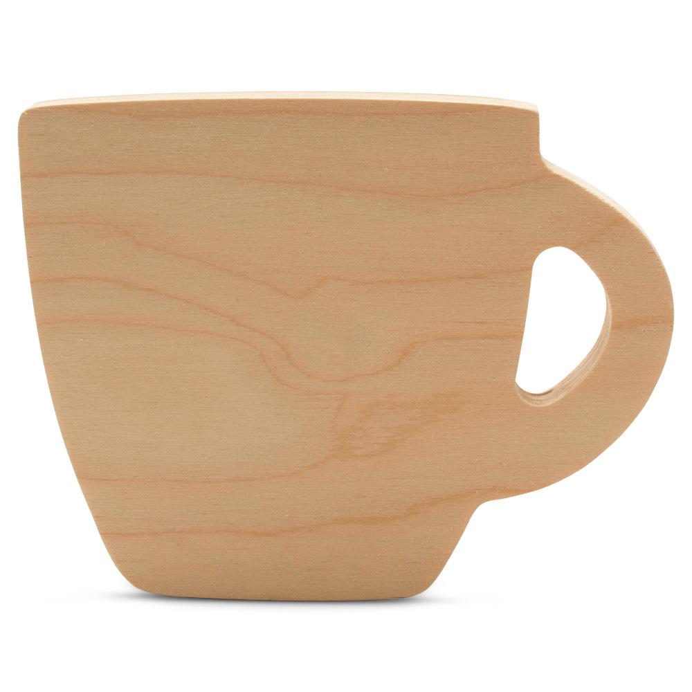Chunky Mug Wood Cutout 4″, Christmas Tiered Tray Decor & Craft | Woodpeckers