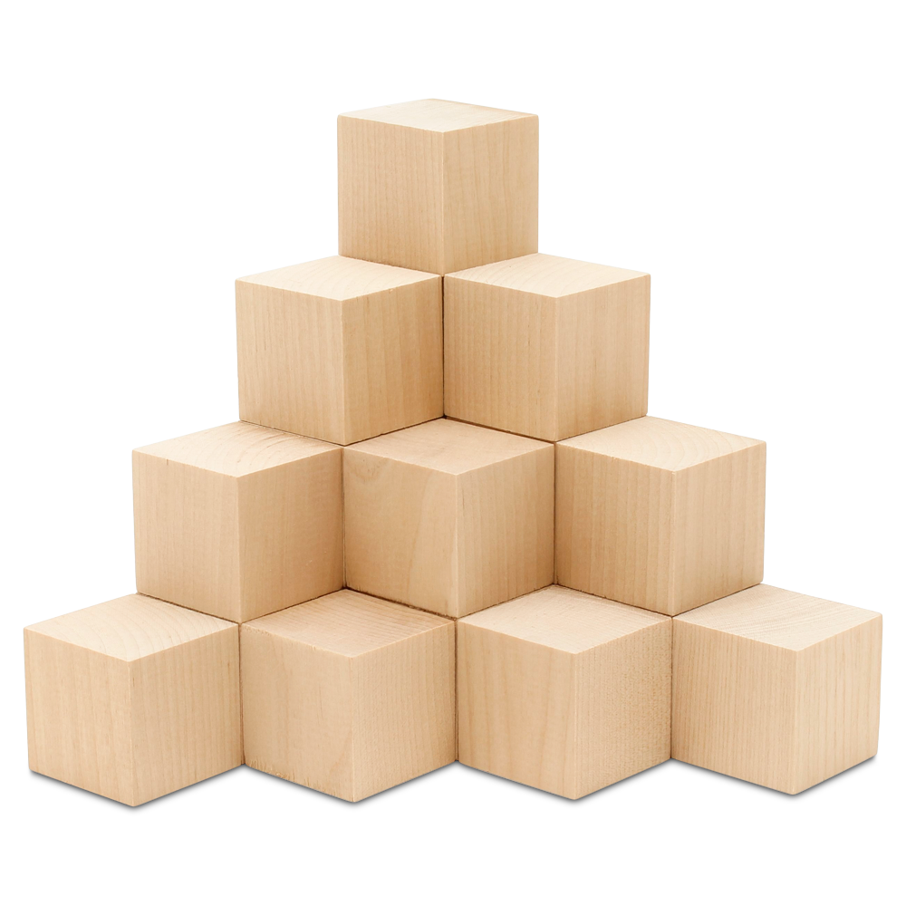 Wood Cubes 5 inch Unfinished, Small Blocks, Crafts & Décor | Woodpeckers
