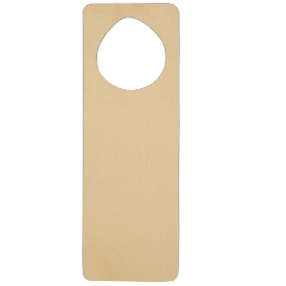 Wood Door Knob Hanger 9.5 x 3-1/4 Inch, Unfinished to Paint |Woodpeckers