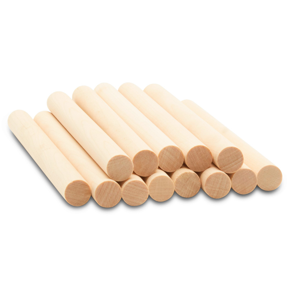 100 PCS Wooden Dowel Rods 6 inch Wood Dowels Assorted Sizes Wood Craft  Sticks 1/8 3/16 1/4 5/16 3/8 x 6 Inch Bamboo Wood Sticks Long Wooden Sticks  for