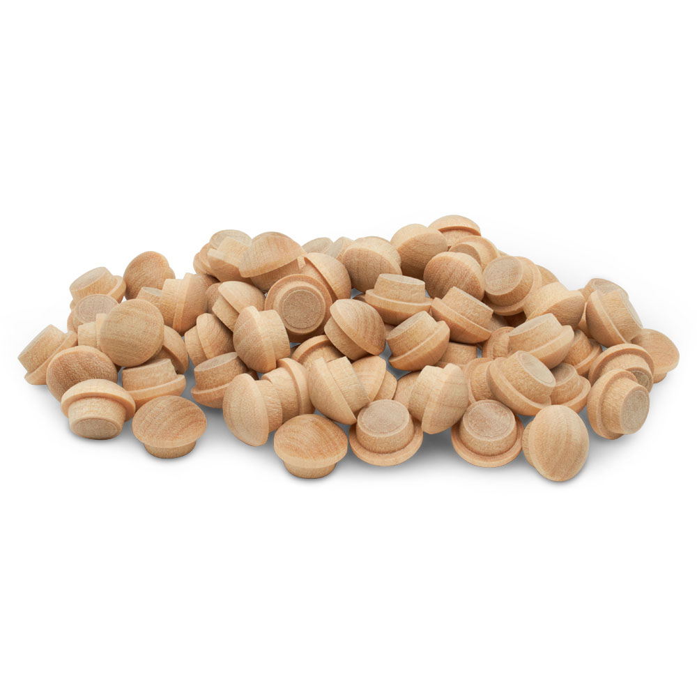 Wood Hole Plugs 5/16 inch, Maple, Button Top Plugs for Screw Holes | Woodpeckers