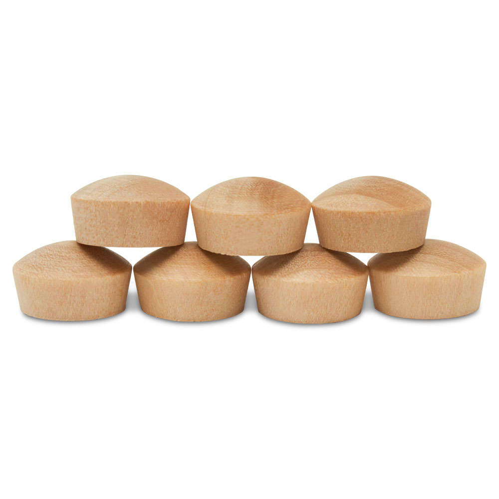 Maple Wood Screw Hole Plugs 1/2 inch, Domed Top Roundhead Plugs | Woodpeckers