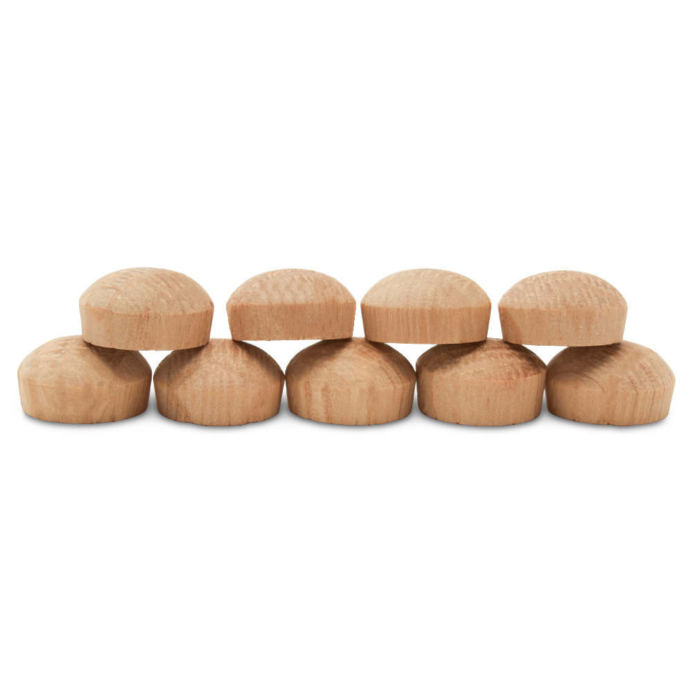 Oak Wood Screw Hole Plugs 1/2 inch, Domed Top Roundhead Plugs | Woodpeckers