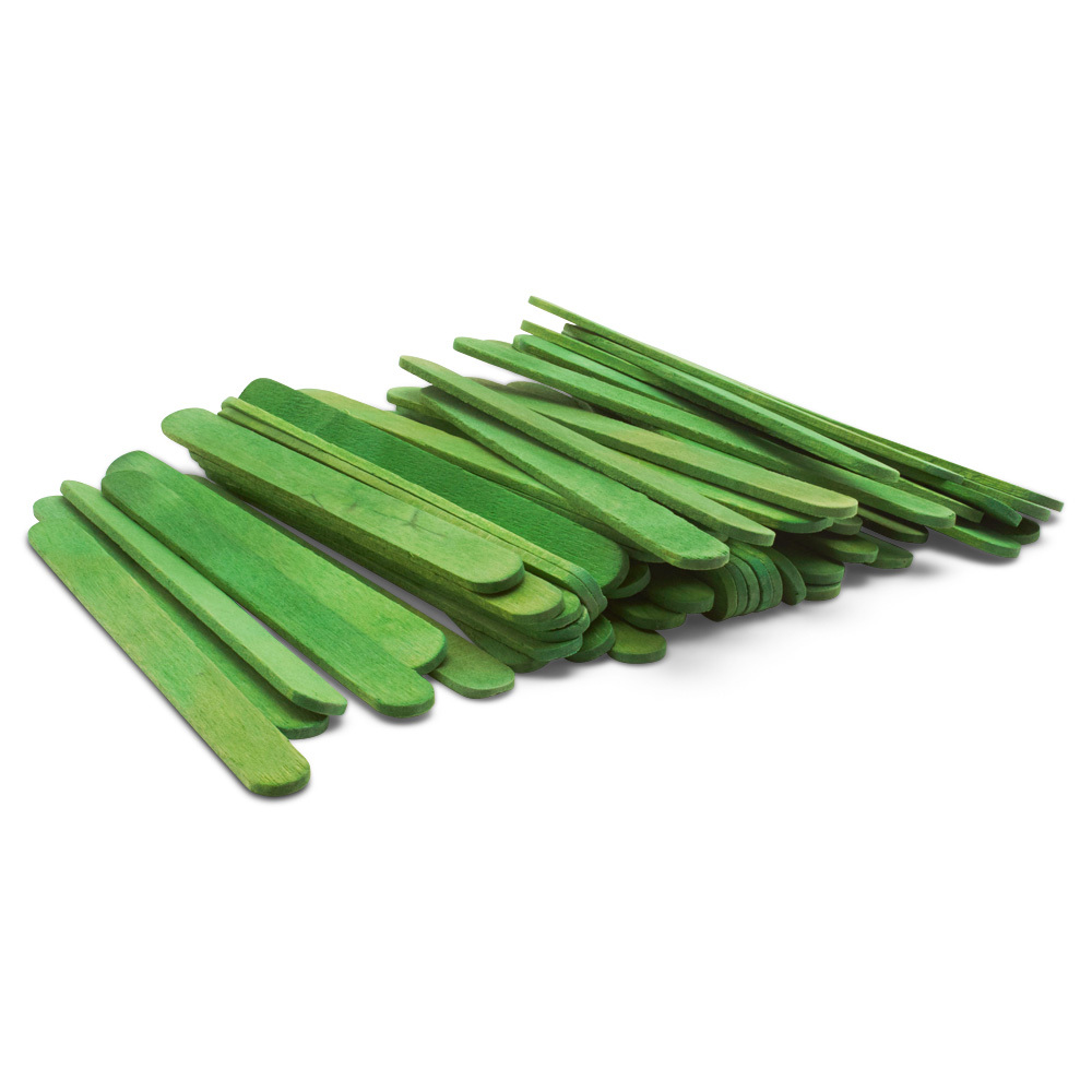 Green Popsicle Sticks for Crafts 4-1/2 inch, Pack of 500 Craft Sticks, Wax Stick, Wooden Sticks for Crafts, by Woodpeckers