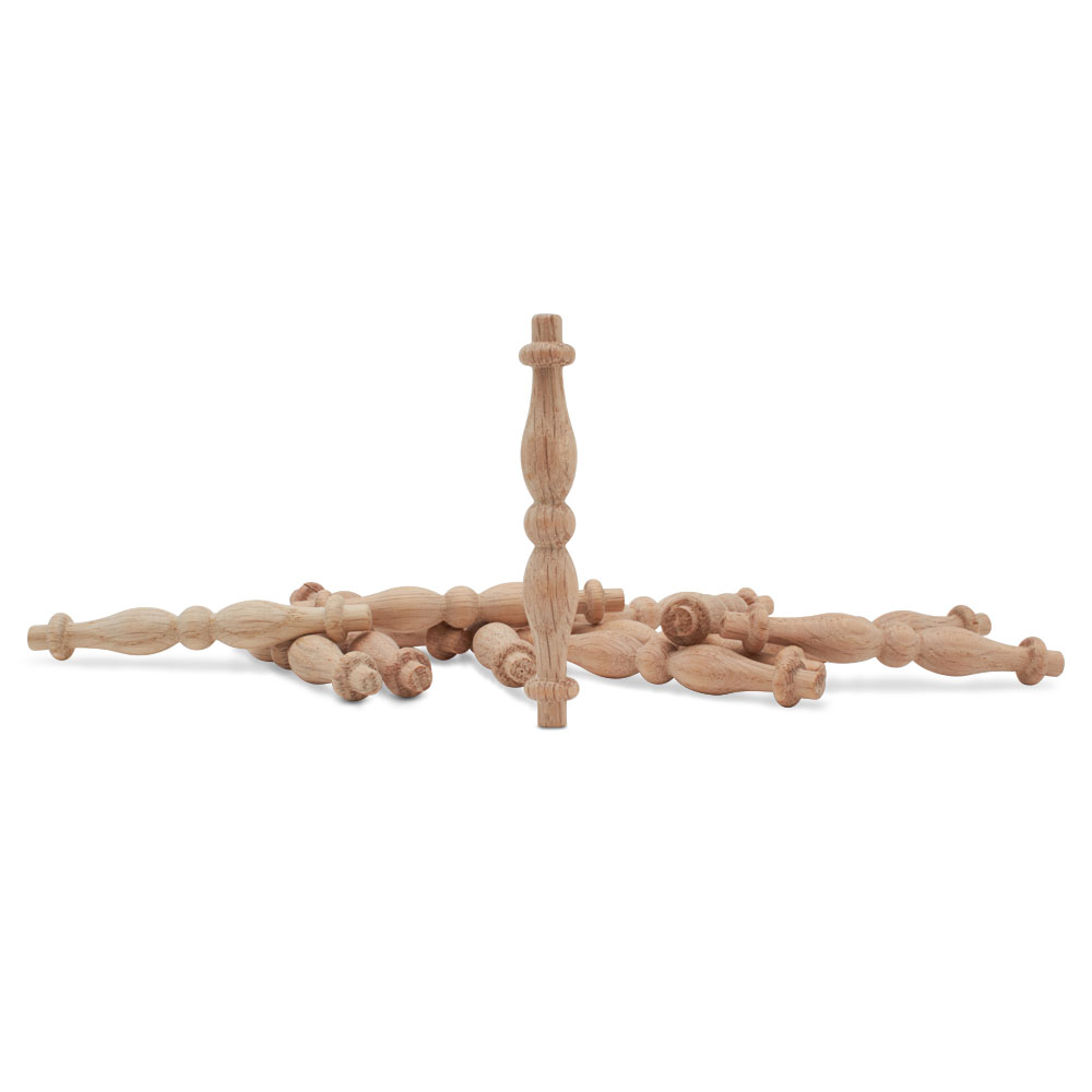 Oak Wooden Spindles 3-1/2 inch, for Crafts, Home Décor, Furniture | Woodpeckers