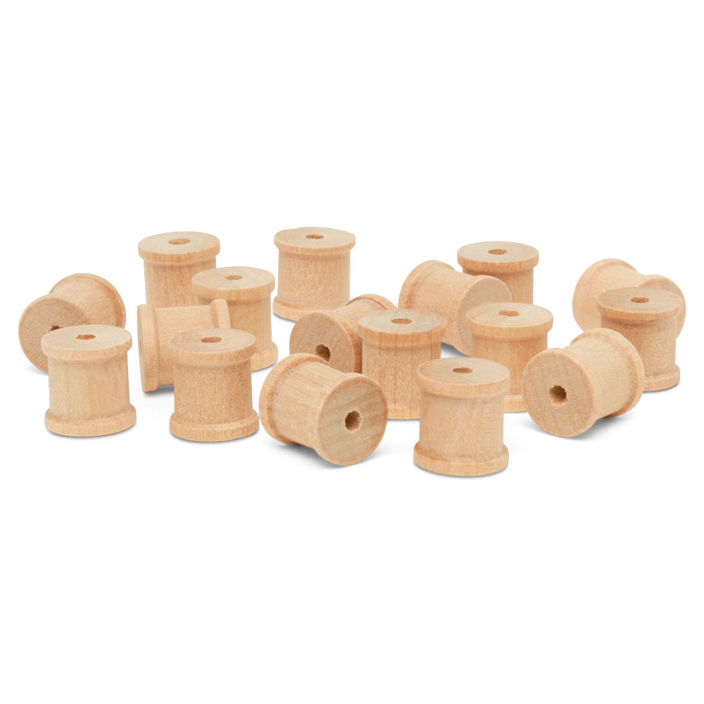 Wood Spools 1/2 x 1/2 inch Unfinished, for Crafts & DIY Projects | Woodpeckers