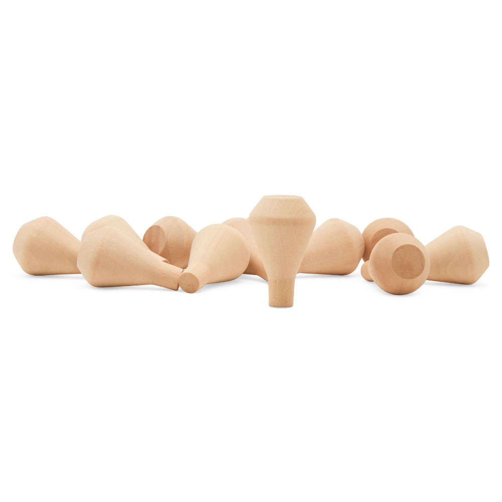 Wooden Smokestacks, 1-5/8″ Unfinished Wood Train Part for Crafts | Woodpeckers