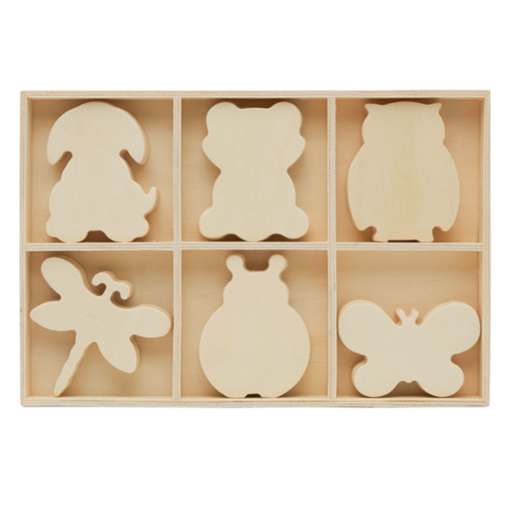 Natural Wood Sorting Tray with Wood Animal-Themed Cutouts for Kids|  Woodpeckers | eBay