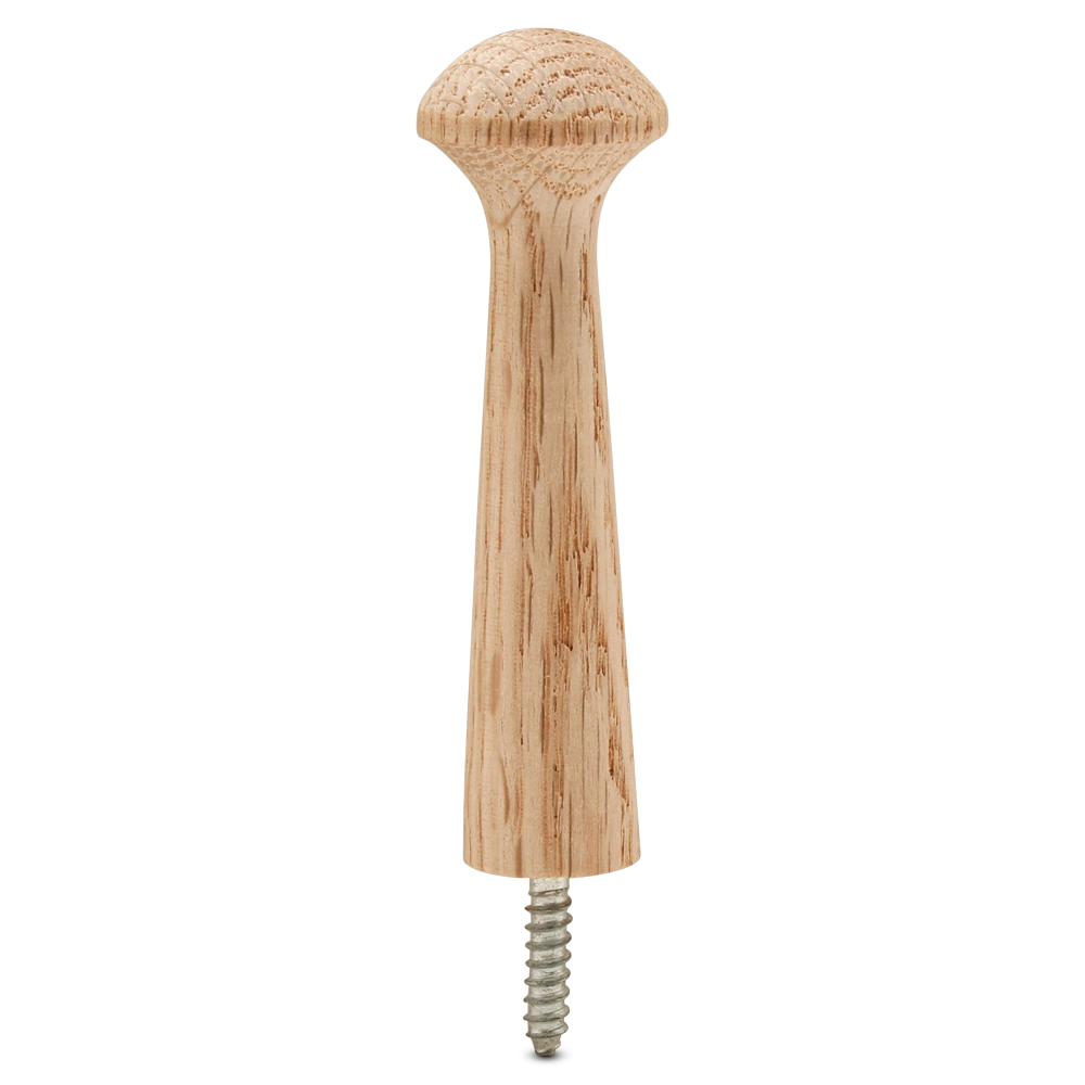 Oak Wooden Shaker Pegs with Screws 3″, Unfinished for DIY Hanging |Woodpeckers