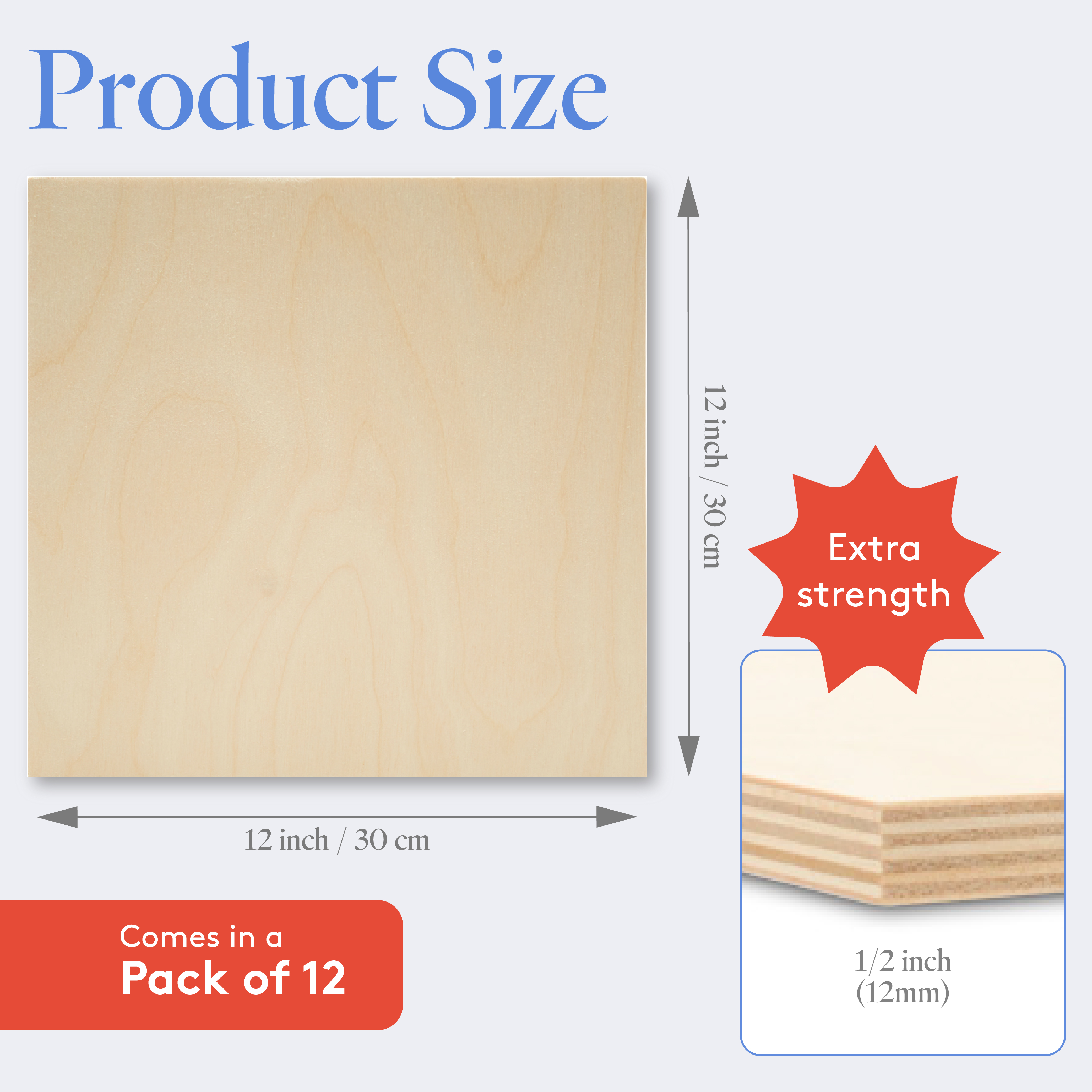 Baltic Birch Plywood, 12 mm 1/2 x 12 x 12 Inch, B/BB Grade Sheets| Woodpeckers - Picture 14 of 14