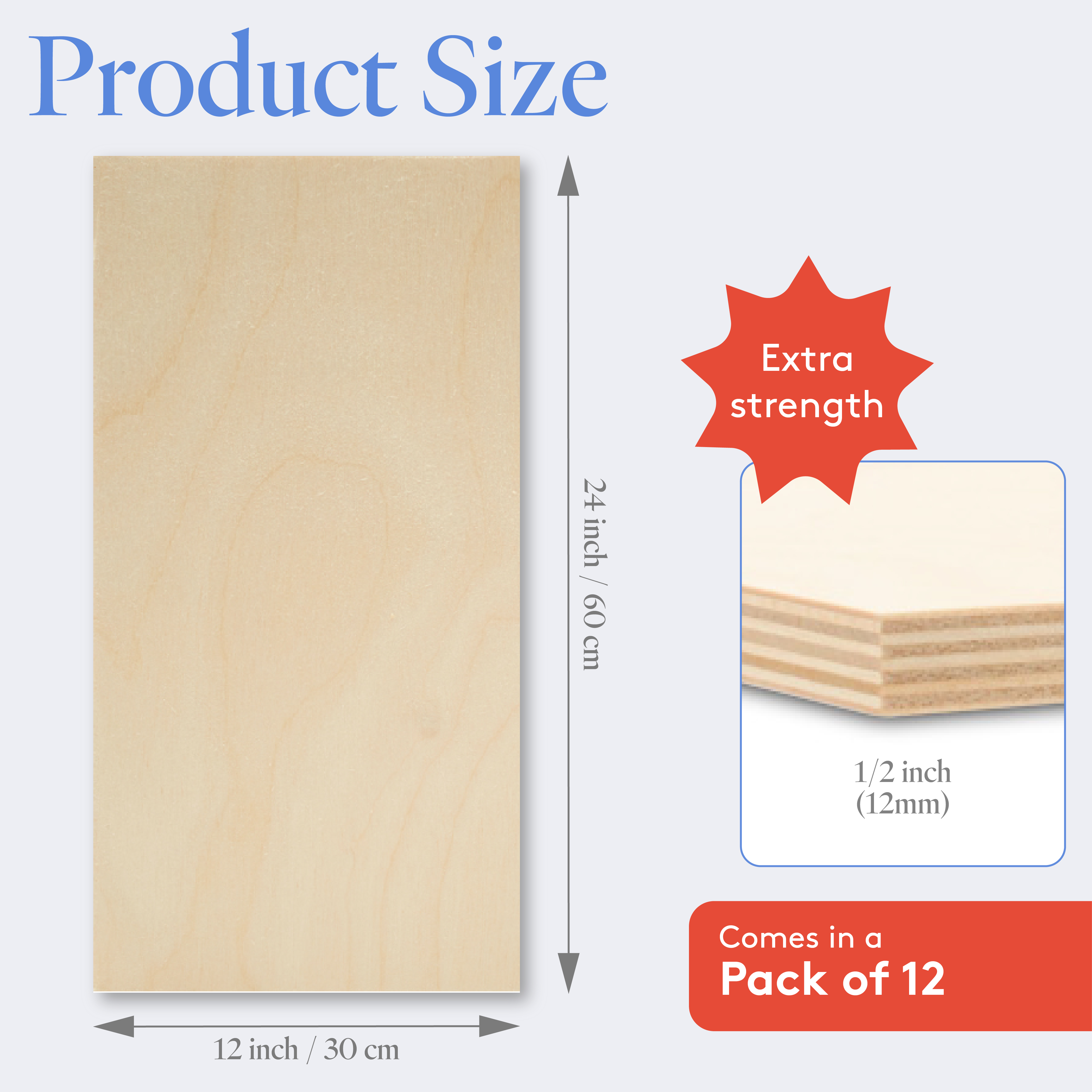 Baltic Birch Plywood, 12 mm 1/2 x 12 x 24 Inch, B/BB Grade Sheets| Woodpeckers - Picture 14 of 14