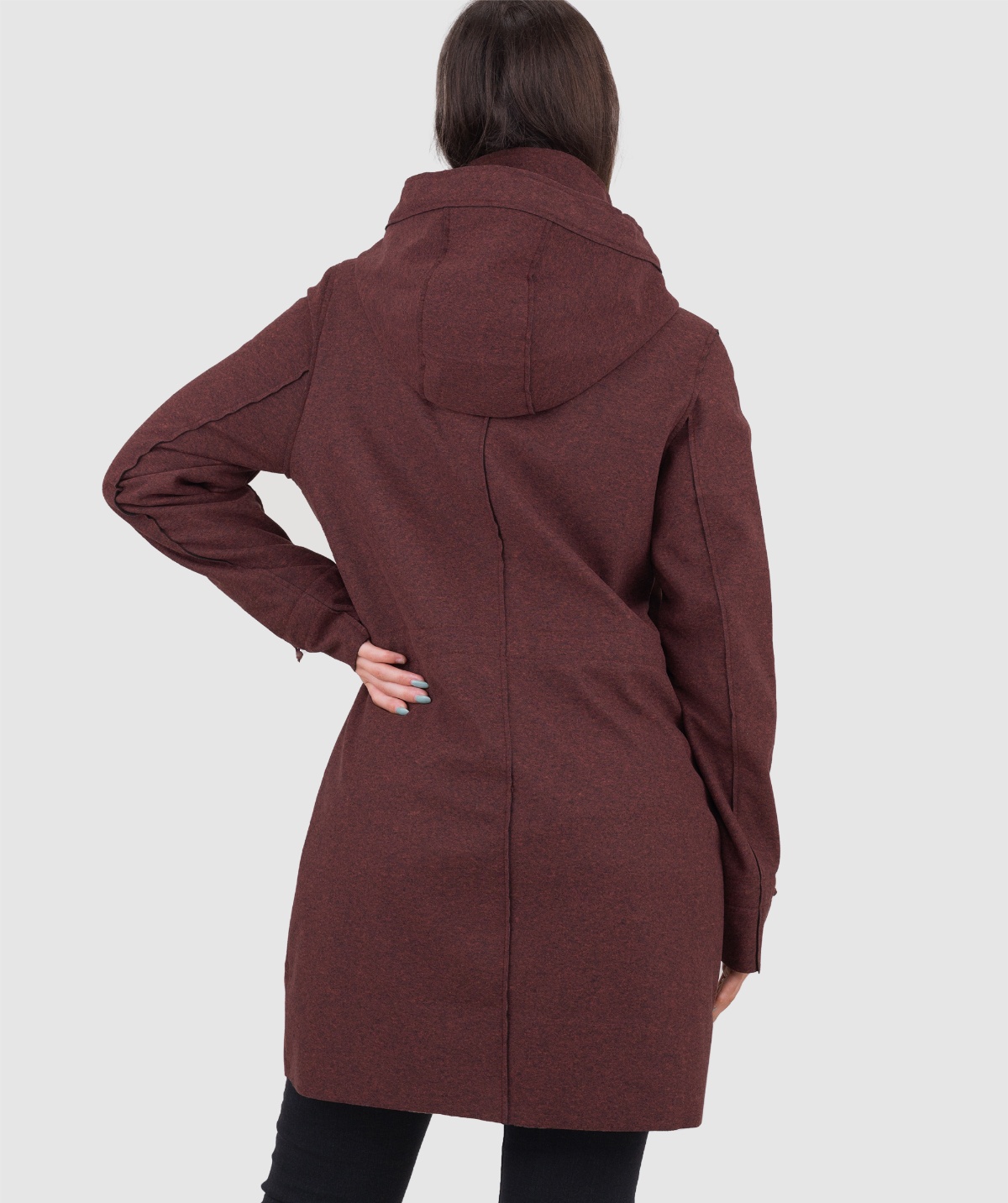 Woolshellový kabát Philo Oxblood Red