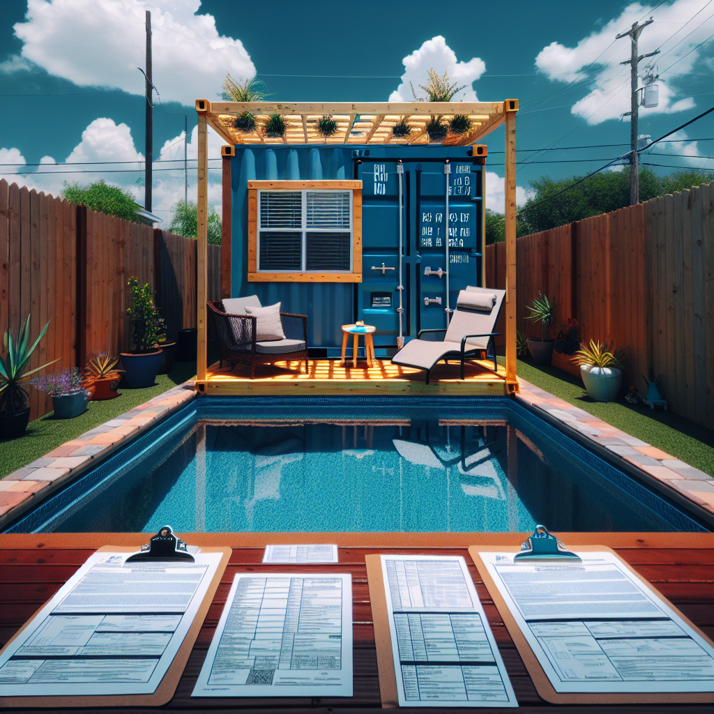 shipping container pool houses