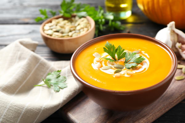 Une bonne soupe au potiron pour réchauffer les soirées d'hiver