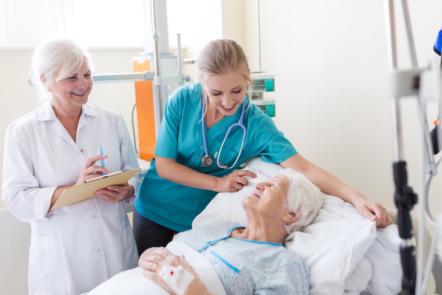 Résidente d'Ehpad à l'hôpital