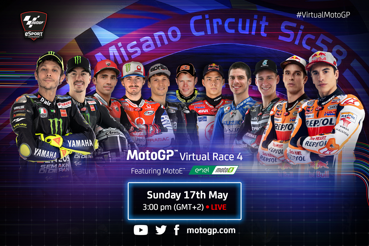 Virtual Race 4 hits Misano – with MotoE™ set to join the bill