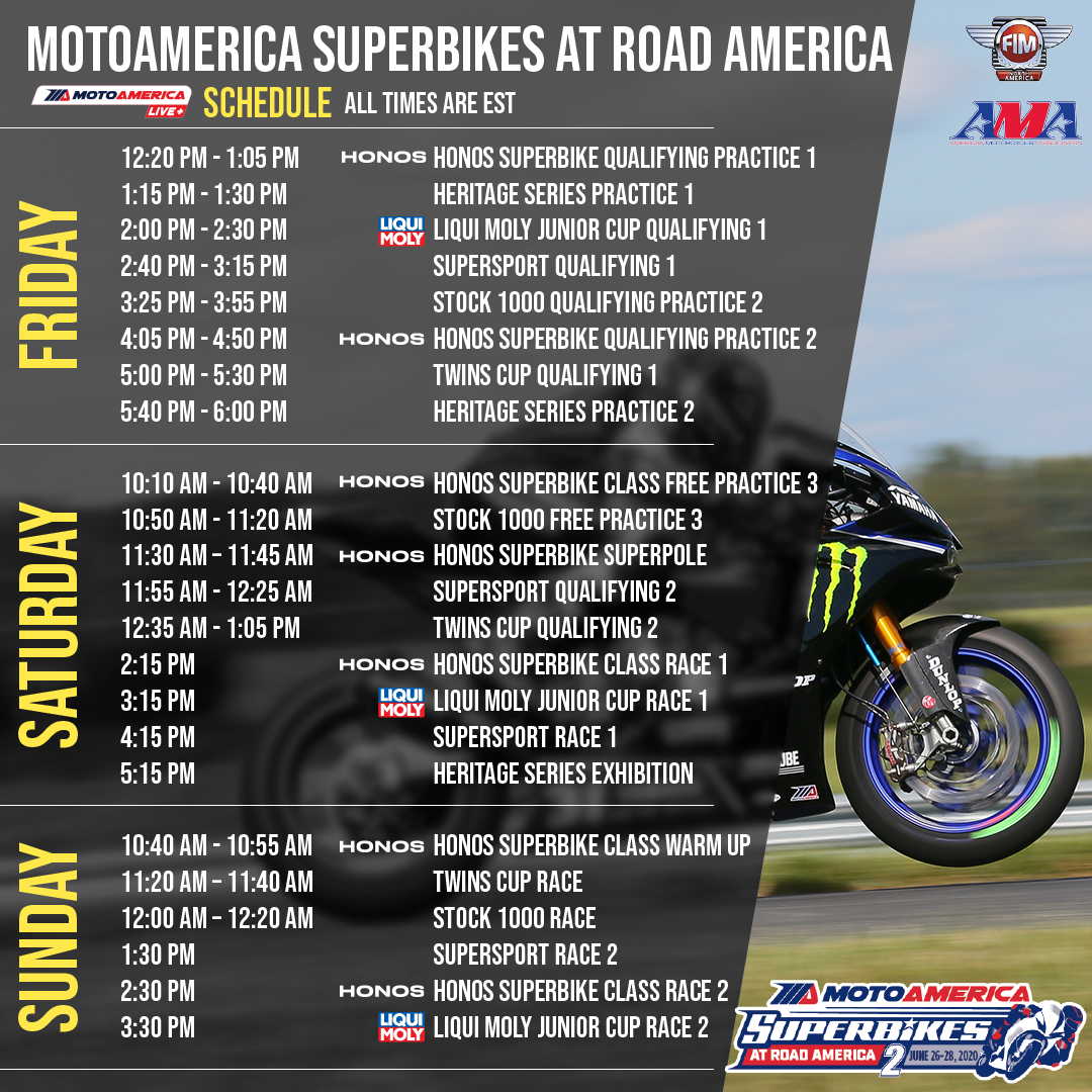 MotoAmerica How To Watch Round Two From Road America Superbike News